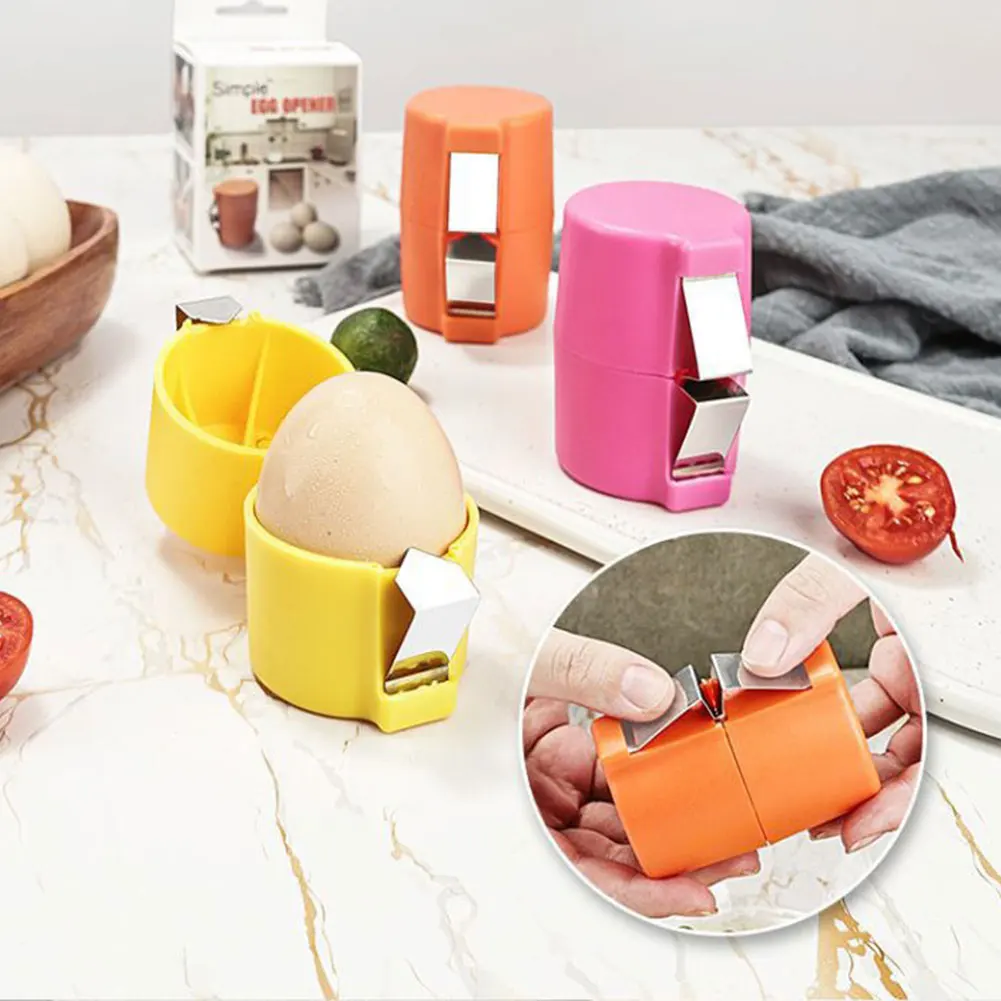 3-1PC Egg Shell Opener Portable Egg Opener Kitchen Handheld Egg Shell Crusher Household Press Egg Shell Separator Kitchen Gadget
