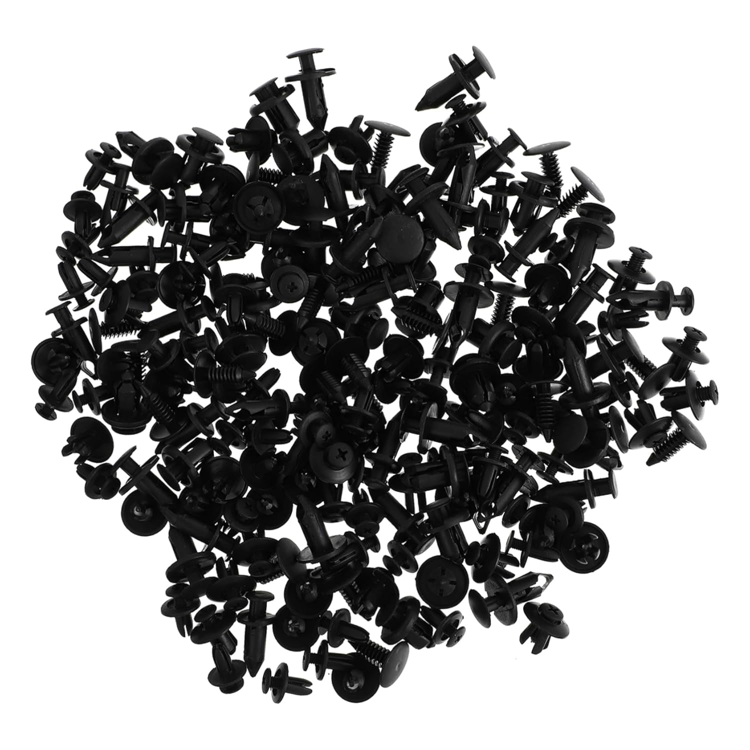 Bagged Mixed 190Pcs Set Car Universal Buckle 6 Models Size Fastener Rivet Clamping Fastener Buckle Car Accessory Abs Material Fixed Screw