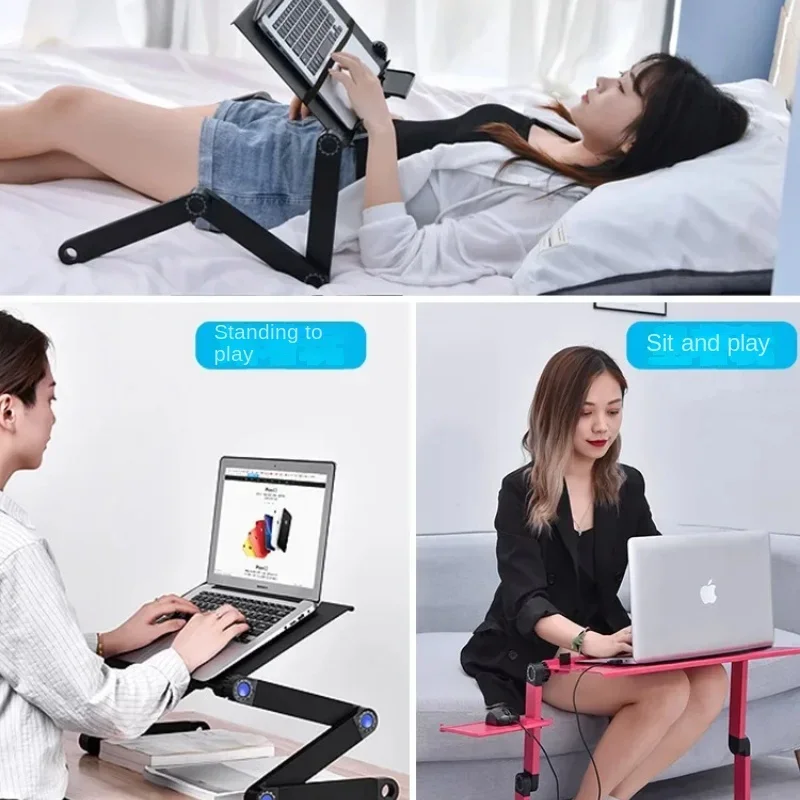 Soporte plegable ajustable para ordenador portátil, mueble de oficina con ventilación, para Notebook y PC