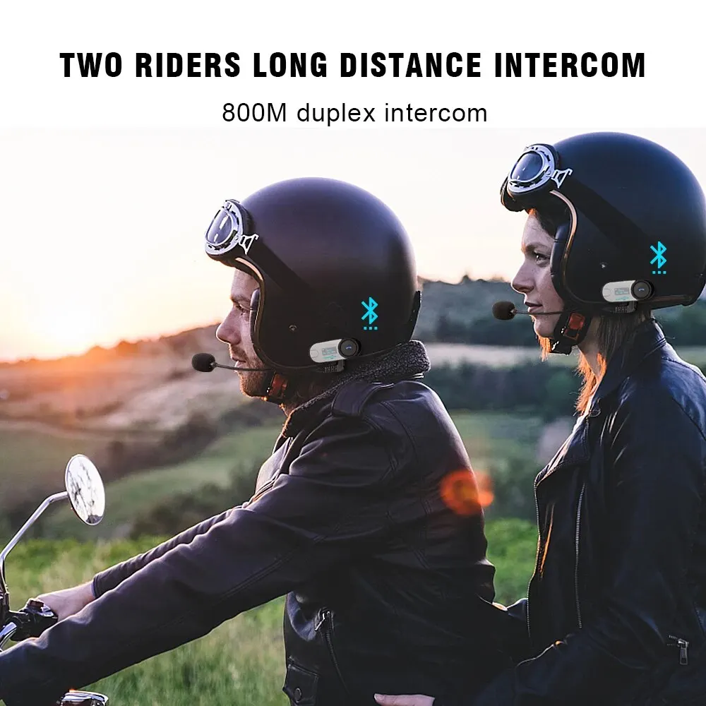 Freedconn t com sc bluetoothオートバイインターホンヘルメットヘッドセットワイヤレス通信インターホンbt 5.0音楽シェア10ライダー