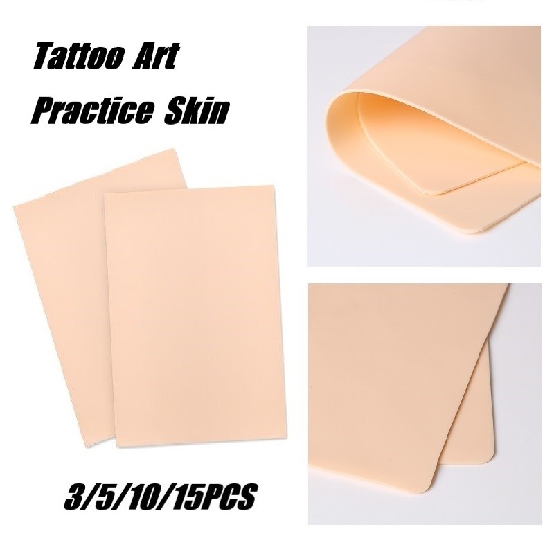 3/5/10/15 個タトゥーブランク練習スキン眉毛ペイント両面合成皮革ピンクタトゥー初心者フェイクスキンエクササイズツール
