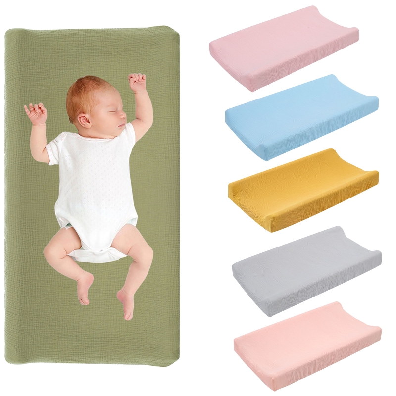 67JC Đồng Màu Cho Bé Thay Tã Miếng Lót Có Thể Tháo Rời Đổi Bao Da Có Thể Tháo Rời Muslin Dành Cho Trẻ Sơ Sinh Cho Bé Ngủ