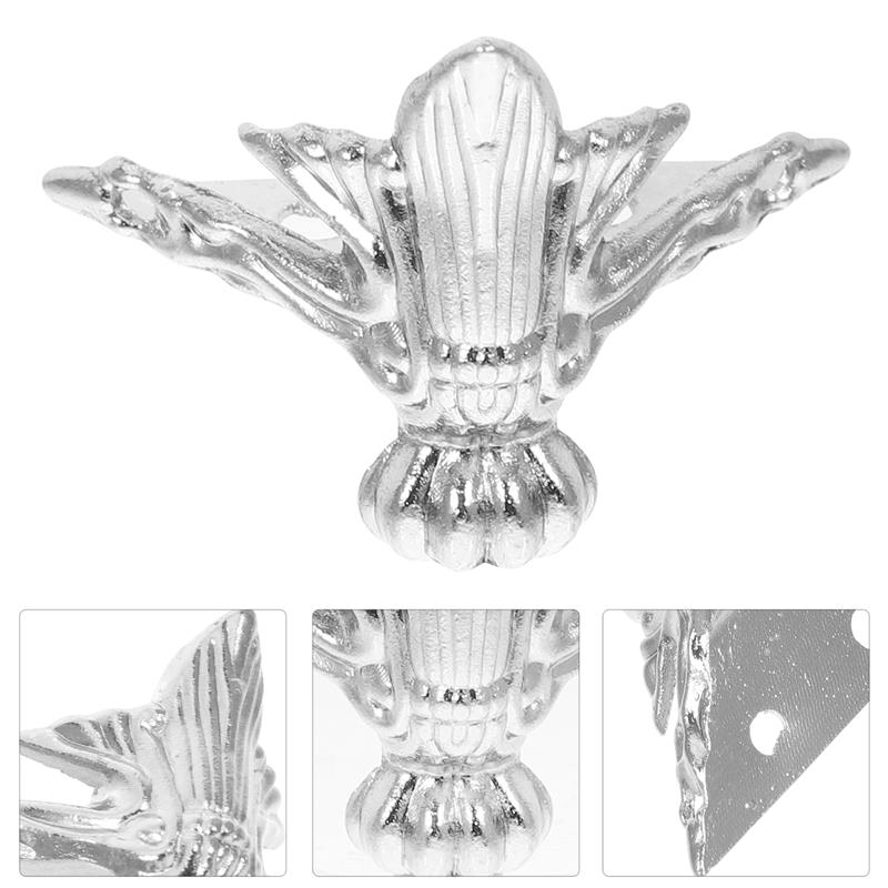 20Pcs Corner Bracket Zinc Alloy Jewelry Box Cornerry Box Feet Legs Wooden Case Support Feet Protector Fitting