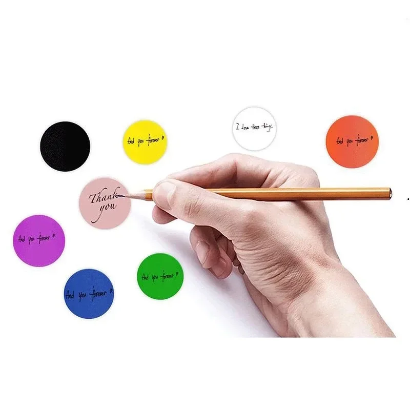 Trái Tim Tròn Trống Handmade Miếng Dán 1Inch Đen Trắng Hồng GiấY Dán Thêu Sò Dán Đảng Quà Tặng Trang Trí Nhãn
