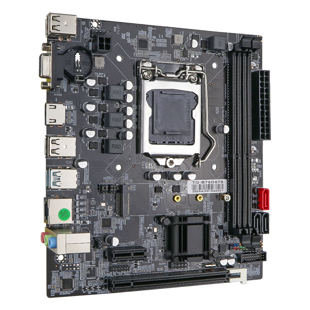 SOYO B75M Motherboard M.2 NVME PCIEx16 DVI Supports Dual-channel DDR3 RAM Intel Core 2/3 Gen CPU LGA1155 for Gaming Computer
