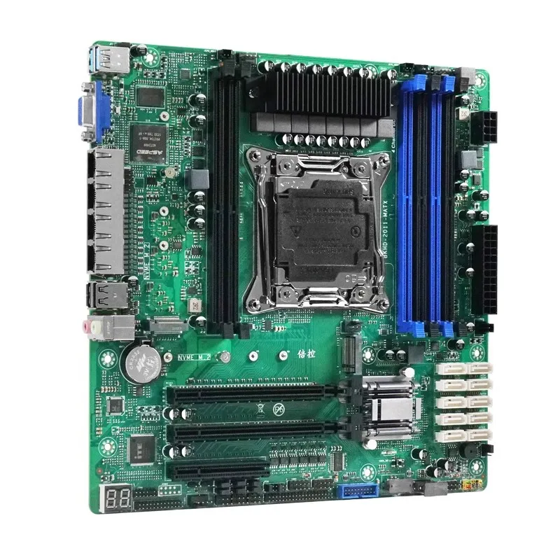 C612 Xeon E5 NAS Материнская плата 10 SATA 4*2,5G LAN-порт LGA2011 2xM.2 4-канальный 6 * DDR4 DIMM с поддержкой PCIE E5 2680V4 DIY ПК