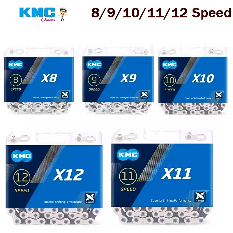 KMC X8 X9 X10 X11 X12 Велосипедная цепь для шоссейного/MTB 8 В 9 В 10 В 11 В 12 В 118 л 126L Велосипедная цепь с Quick-Link для SHIMANO SRAM