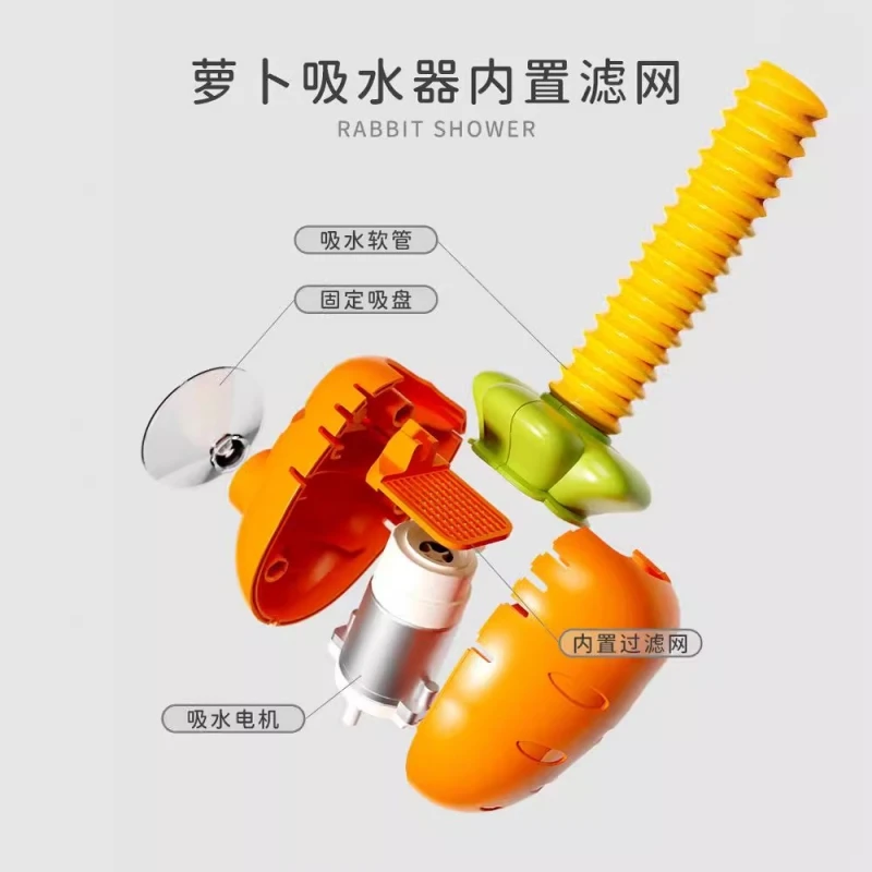 Children's bath rabbit shower toy set water play artifact electric water spray