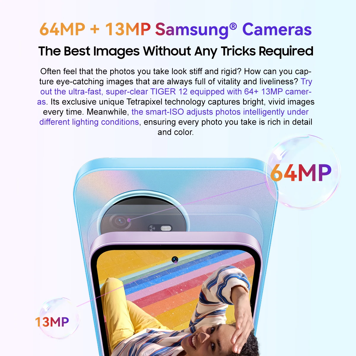 Blackview OSCAL TIGER 12 Smartphone 6.78'' 120Hz 2.4K Display Call Phone 8GB RAM+128GB ROM 64MP Telephon Portable Android 13 NFC