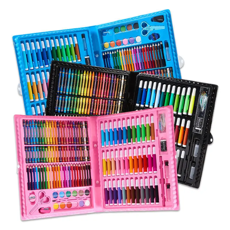 Children's Painting 색칠공부 Full Set Brushes Art Tools Gift Box Set Developing Children's Create Draw Interests  Art Supplies