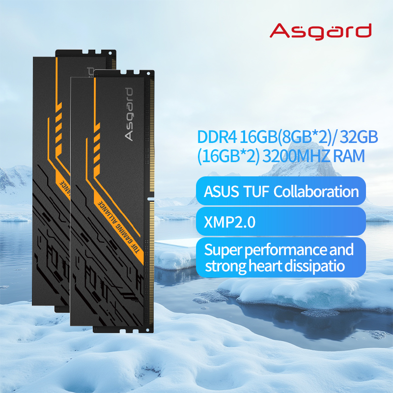 Asgard TUF Series DDR4 RAM PC 16GB 32GB 3200MHz RAM para escritorio Dimm XMP2.0 Memoria para juegos de escritorio Rams