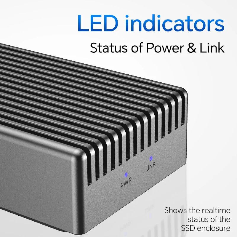 USB4 mobile hard disk box supports Thunderbolt 3/4/5, fanless cooling, silent and high-speed transmission