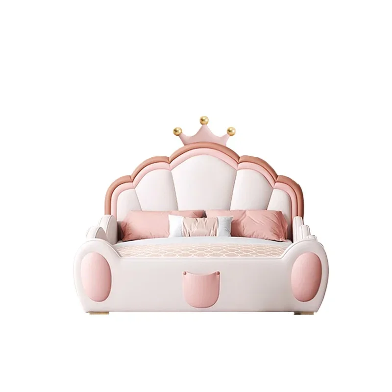 Marco De Cama doble De princesa para niñas bonitas, cama moderna De lujo De madera maciza para niños, Loft, Villa, Camas De Dormitorio, conjunto De muebles para dormitorio