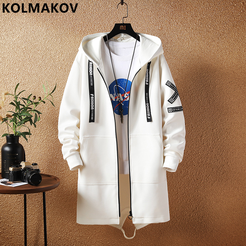 Новинка весна-осень 2023, Мужская классическая модная Длинная ветровка, мужское повседневное свободное высококачественное пальто большого размера