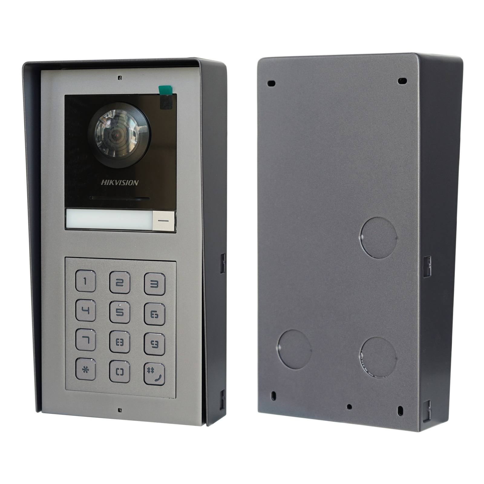Campainha original Hikvision, DS-KD8003-IME1 (B), campainha multilíngue 802.3af POE Villa IP Module, desbloqueio de código de teclado com senha