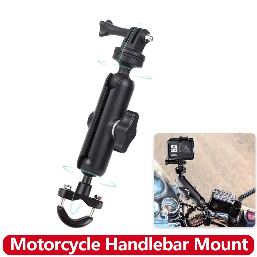Motorrad Lenker Halterung Fahrrad Halter Für GoPro Hero 13 12 11 10 9 8 SJCAM Insta360 AKASO DJI Osmo Action Kamera Zubehör