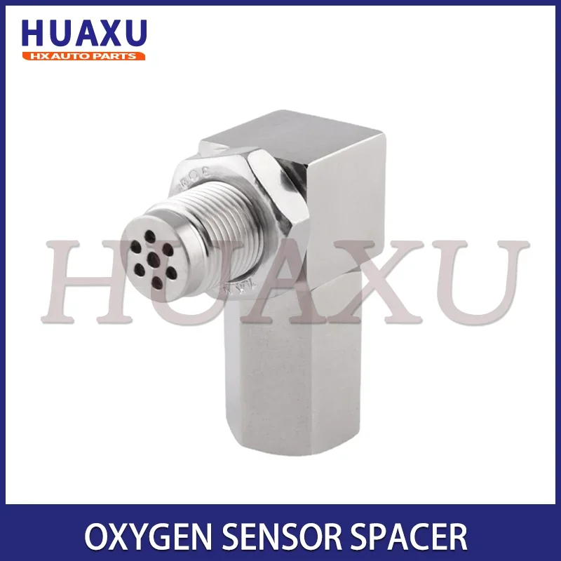 90 graus angular m18x1.5 sensor de oxigênio espaçador adaptador sensor pressão óleo mini conversor catalítico verificar luz do motor cel fix