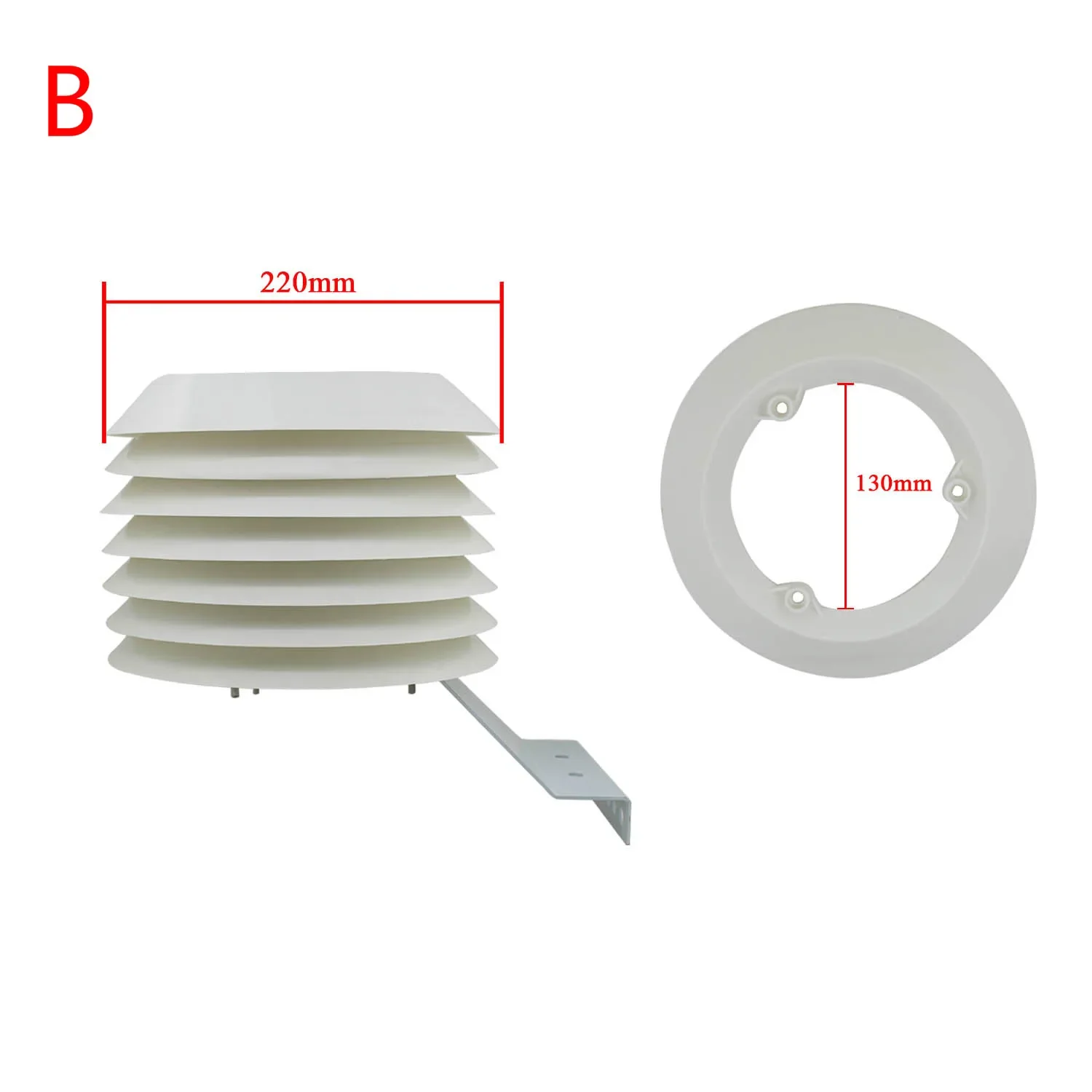 ABS Năng Lượng Mặt Trời Lá Chắn Bức Xạ Môi Trường Xung Quanh Trạm Thời Tiết Máy Chiếu 4-20 Tầng