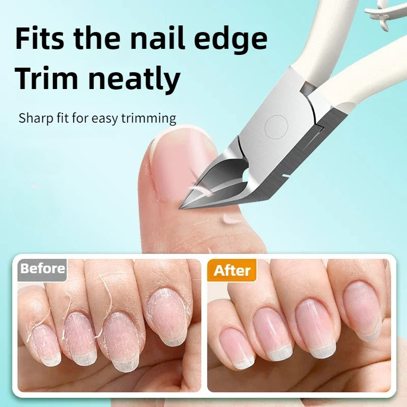 ‌ Tijeras para cutículas, hoja afilada de acero inoxidable, herramienta duradera para el cuidado de las uñas sin óxido ‌