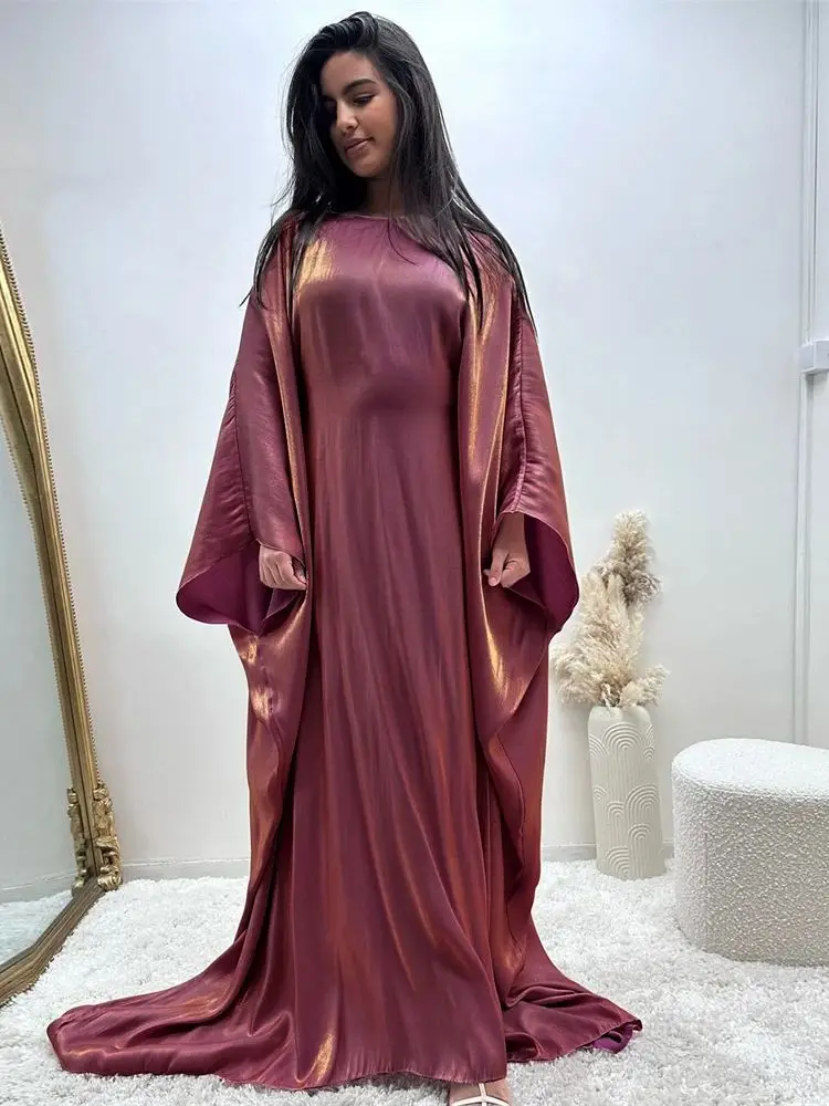 女性のためのサテンバットウィングバタフライabaya,ラマダン,カフタン,ドバイ,イスラム教徒のドレス,高級カフタン,eid,ラマダン,女性のための,2021