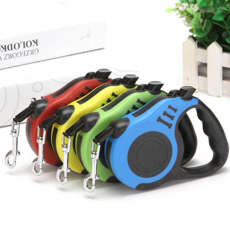 Correa para mascotas, perros y perros pequeños y medianos, dispositivo de tracción telescópico automático, suministros portátiles para caminar para perros y mascotas