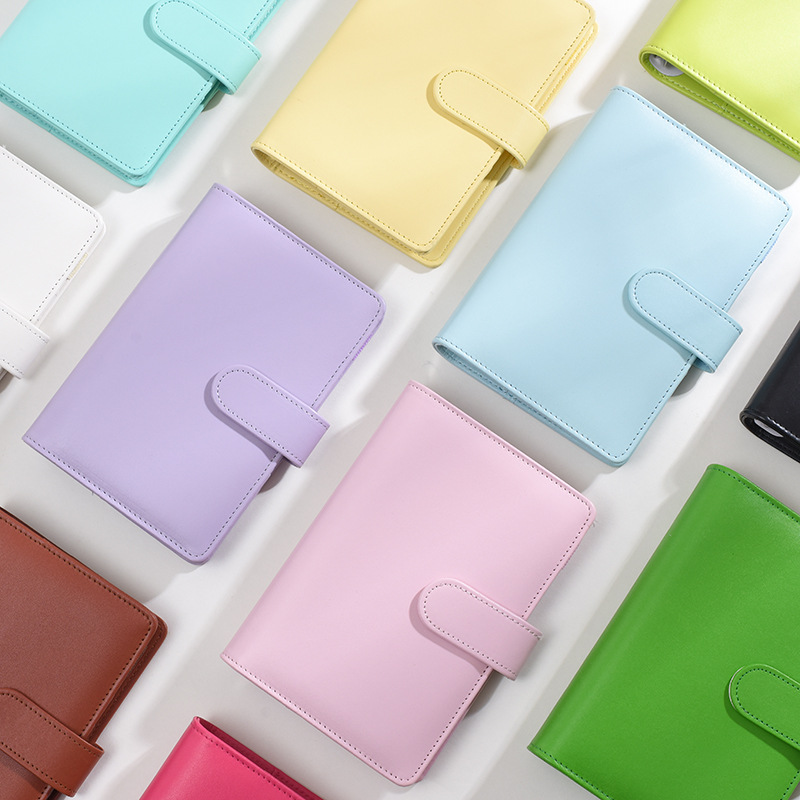 PU Budget Binder Bargeld Umschlag Organizer A6 Notebook Planer 2Pcs Französisch Alphabet Aufkleber 8pcs Zipper Tasche Dropshipping