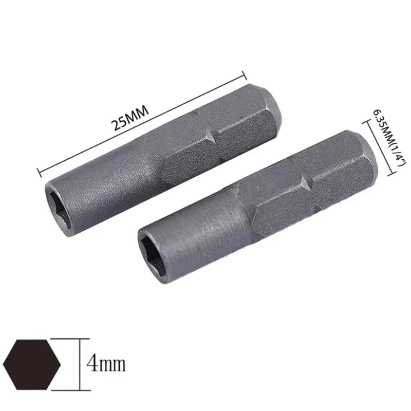 1 pz 1/4 "punte driver cacciavite 6.35mm codolo esagonale a 4mm presa bit adattatore strumento per precisione punte esagonali supporto vite strumento