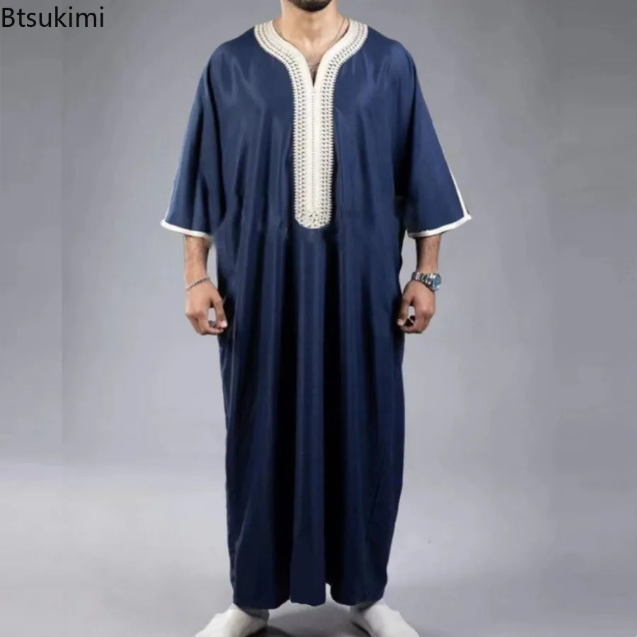アバヤ-男性用イスラム教徒の服,ルーズフィットのシャツ,エスニックプリント,サウジアラビア,中東,新しいコレクション2020
