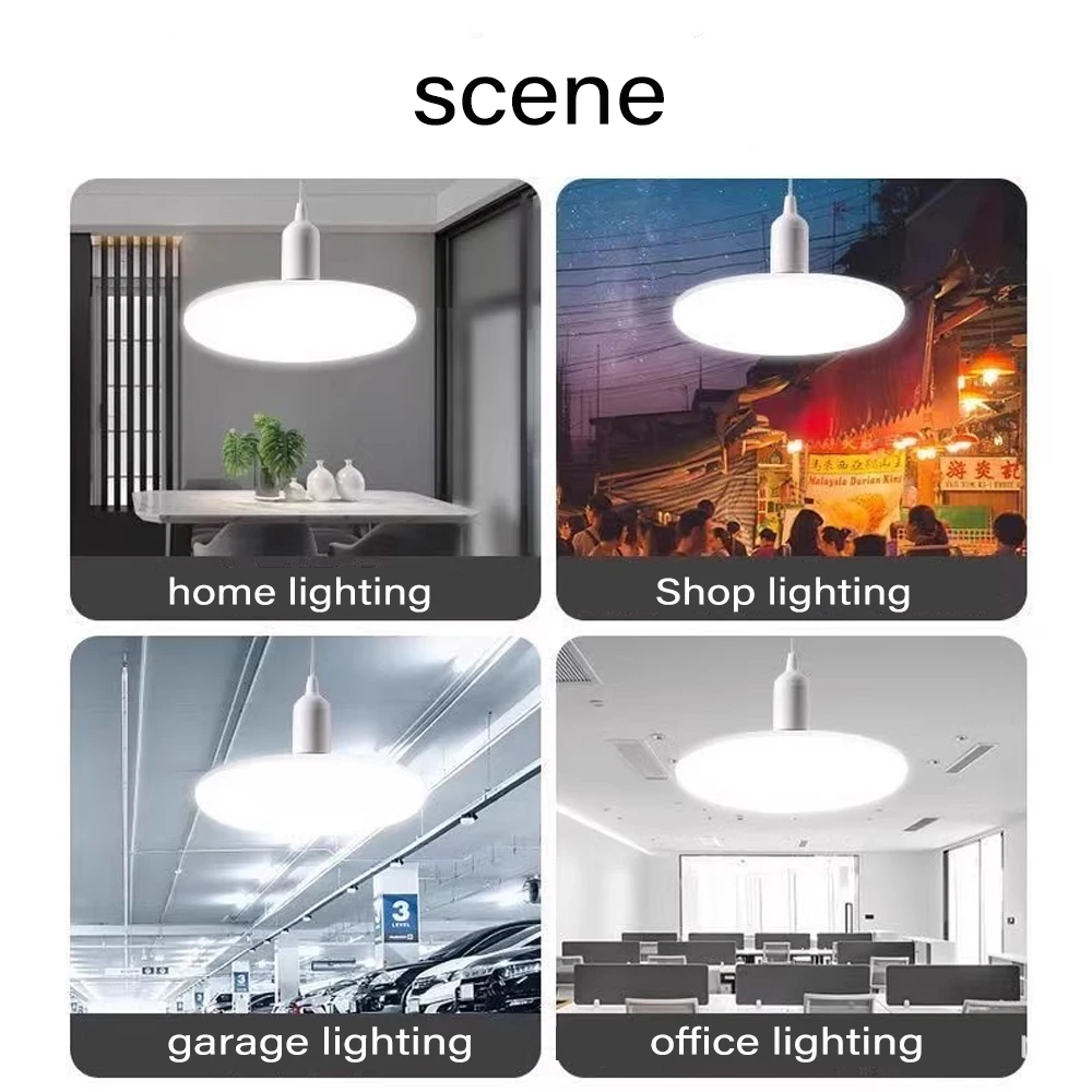 1PC 220V หลอดไฟ LED E27 ฐานในครัวเรือนหลอดไฟประหยัดพลังงาน 20W 30W 40W 60W 100W ในร่ม Flying Saucer Light Ampoule E27