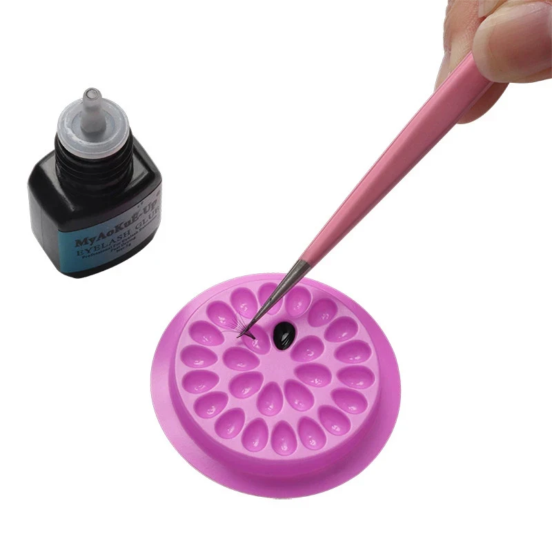 20/100 Viên Mi Keo Đế Đứng Cây Nối Mi Tiếp Liệu Keo Vali Kéo Nhựa Đệm Mắt Hàng Mi Keo Dán Miếng Lót Trang Điểm dụng Cụ