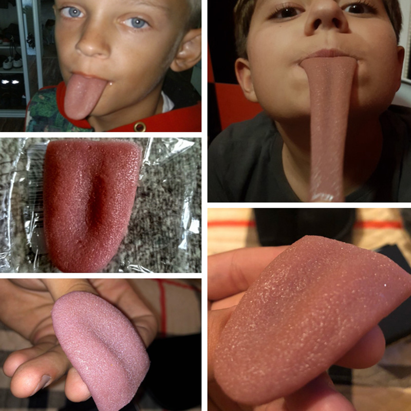 1 pçs horrível língua extensível língua mágica realista língua falsa especialmente função para brinquedo de descompressão de halloween