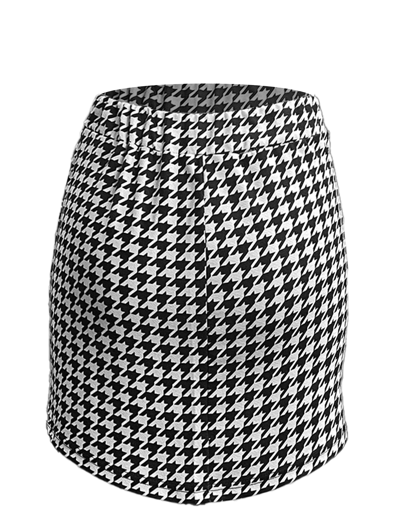 Elegante halve rok met elastische taille in Qianniao-stijl, korte rok met hoge taille en heupomhulsel
