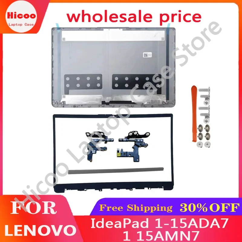 Original nuevo 5CB1F36621 5CB1F36618 para Lenovo IdeaPad 1-15ADA7 1 15AMN7 LCD tapa trasera cubierta trasera bisel bisagra tapa 82R1