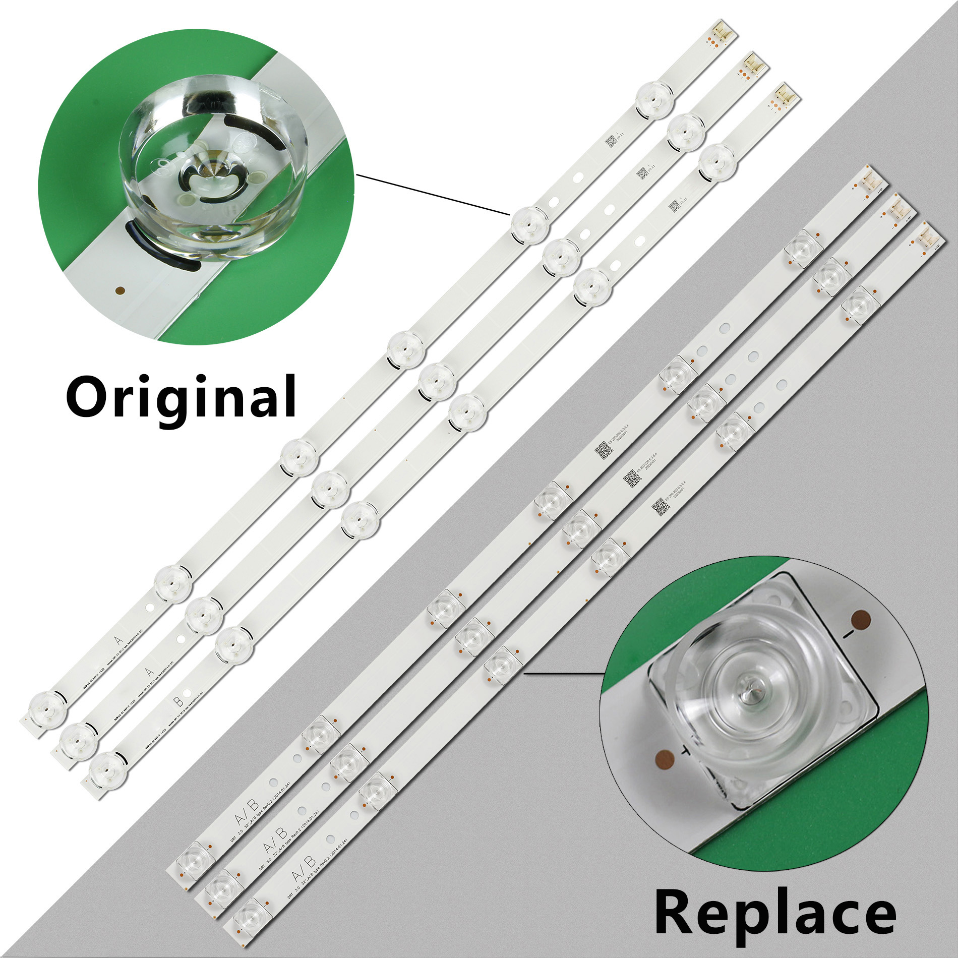 LED Backlight สําหรับ 32 "32LB570V-ZB 32LB570V-ZF 32LB570V-ZJ 32LB561B-TC 32LB561D-DC 32LF561V-ZF 32LF562U-ZC 32LF562V-ZC