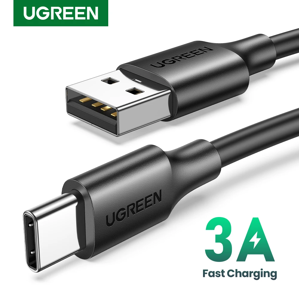 UGREEN-Cable USB tipo C de carga rápida, Cable de datos, 3A, para iPhone 15, Samsung S23, Xiaomi 11 Pro
