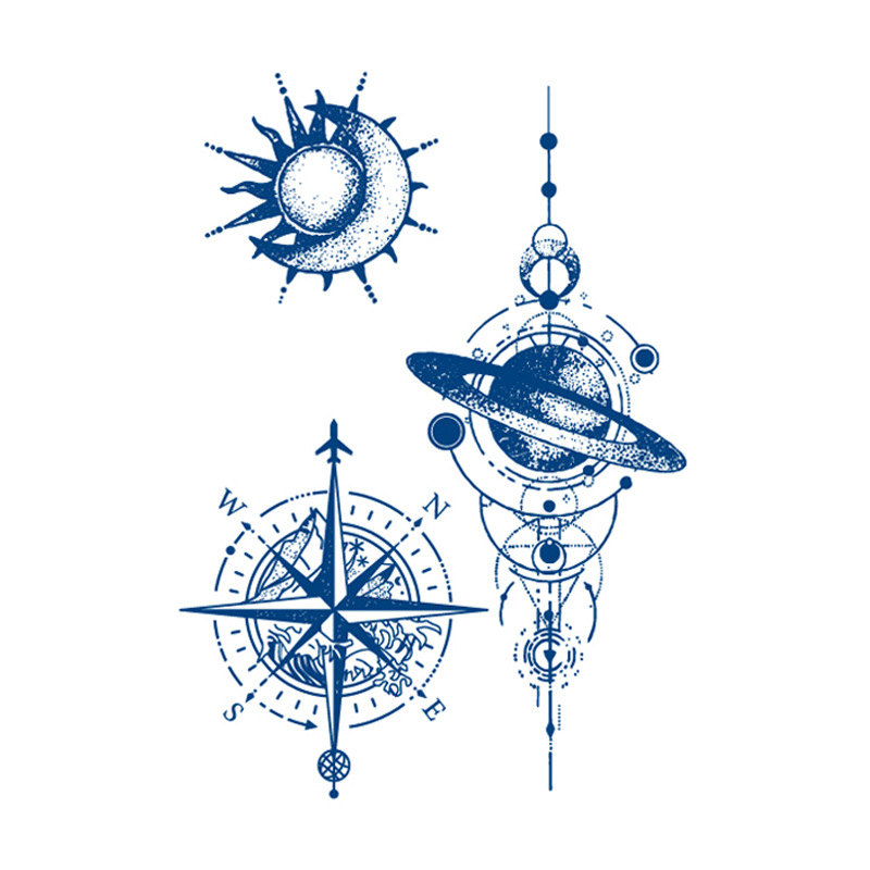 Наклейка на татуировку, 7-15 дней, размер 180*110 мм