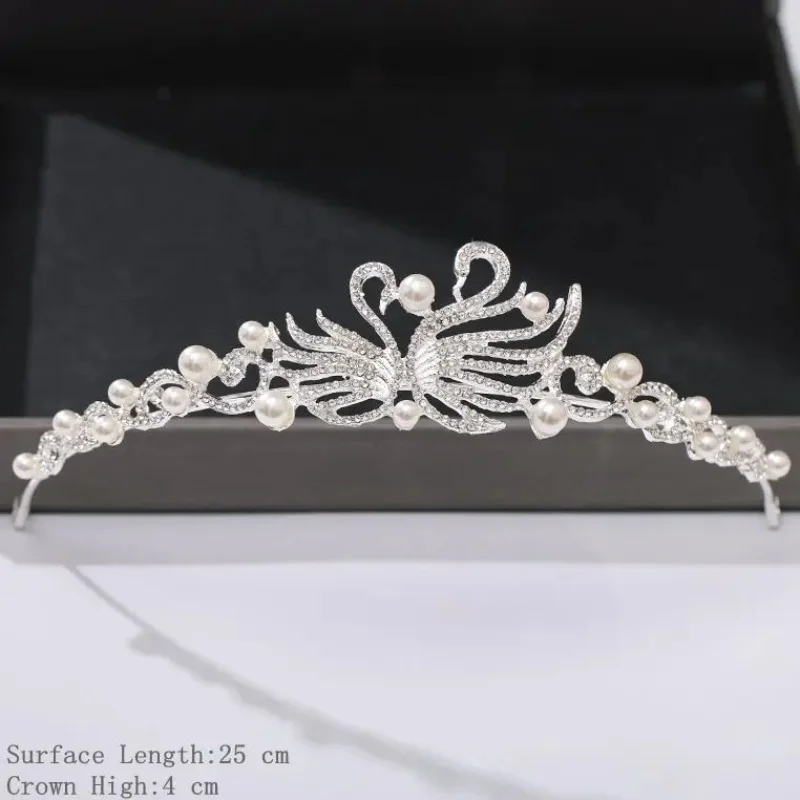 Accessori per capelli con corona e tiara color argento e oro per le donne Accessori da sposa Corona per regalo diadema con strass da sposa