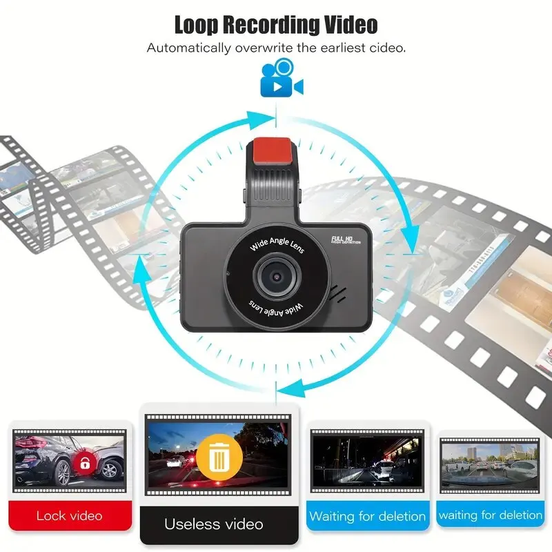 HD Dashcam drahtlose WiFi-Verbindung vorne und hinten Dual-Objektiv mit Reverse Video Auto Black Box