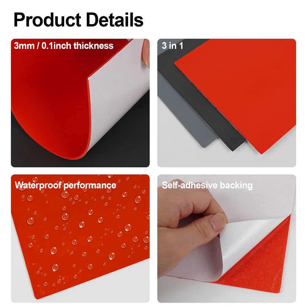 A4 Laser Rubber Stamp Sheet With adhesive Withstand Oil Abrasion Precise Engraving Printing Sealer Stamp for Laser DIY Art Desig