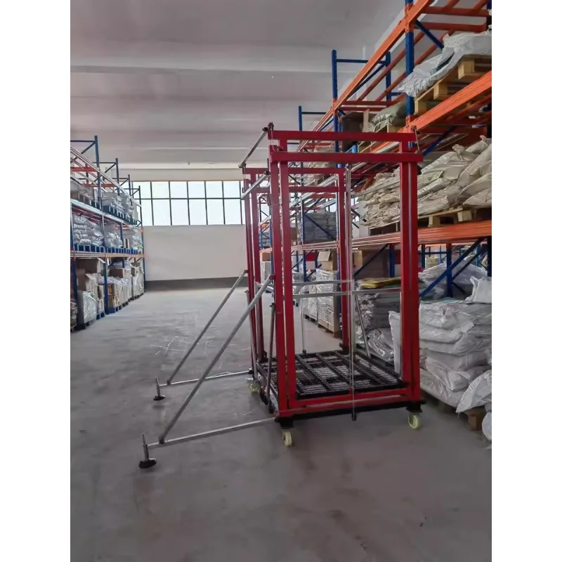 Electric Mobile Scaffolding Lift 500KG Loading Capacity 4-12M Height Folding Platform With Remote Control For Construction
