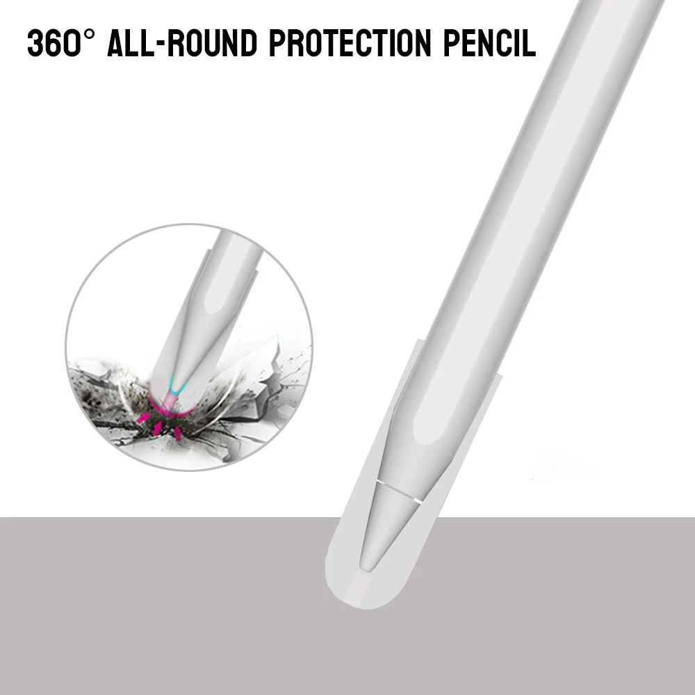 Para Apple lápiz cubierta de punta Stylus Protector de punta para iPad accesorios de lápiz táctil funda de silicona suave para aplicación estuche de lápices