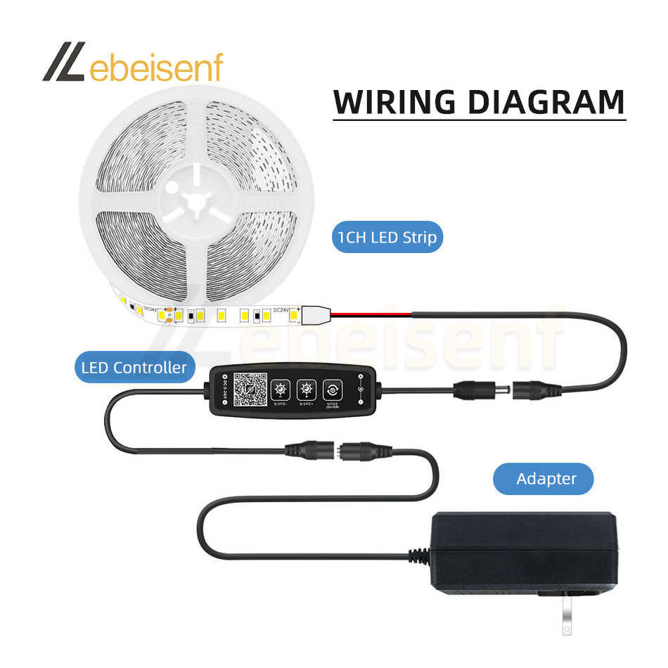 New DC 5V 12V 24V 6A Single Color LED Strip Light Smart Bluetooth APP Music MIC Timing Group Lighting Mini DIM Dimmer Controller