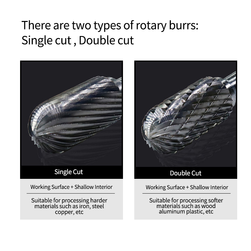タングステン鋼グラインダー超硬ロータリーヤスリ円筒ボールエンドミルカッター金属研削彫刻シングルおよびダブル溝