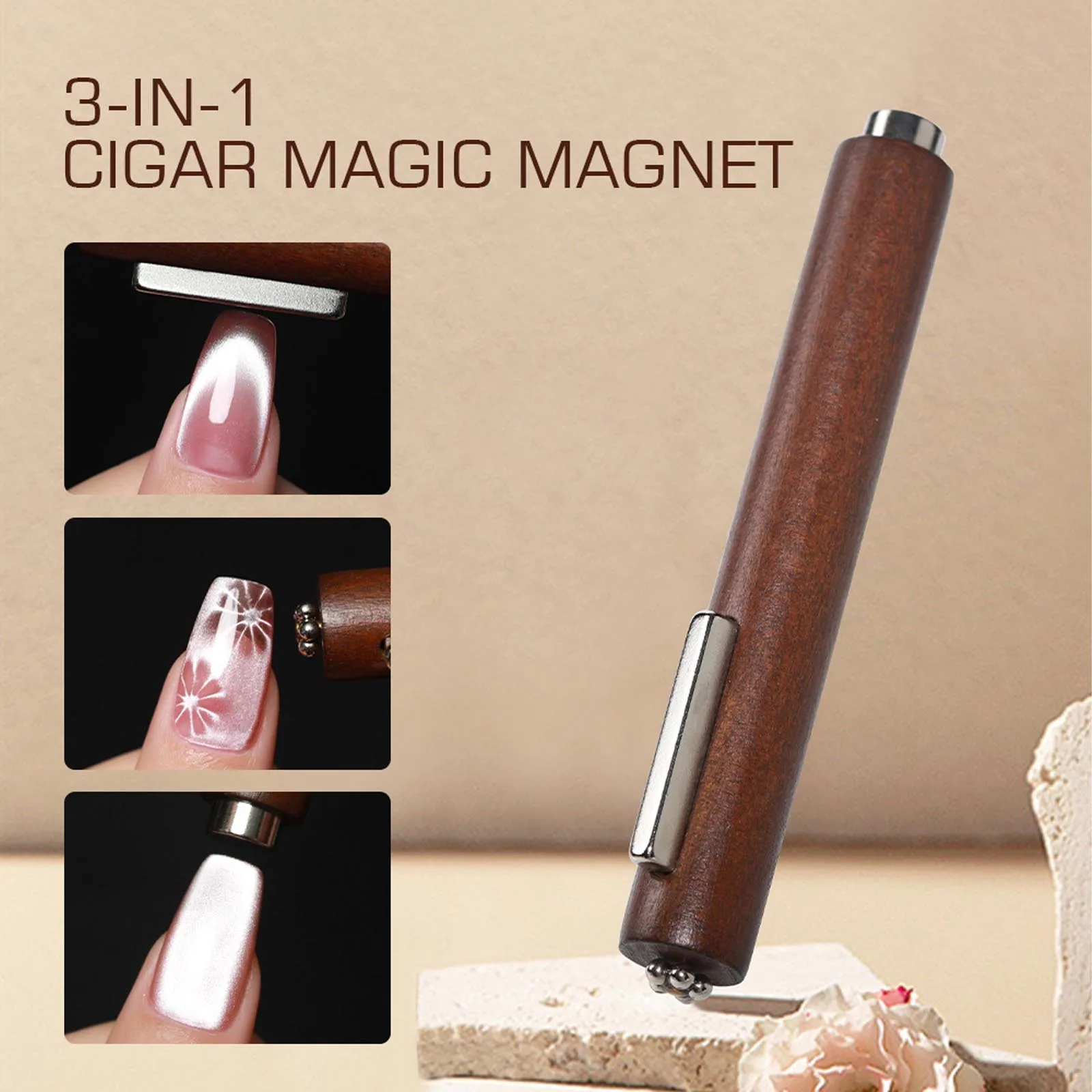 3 em 1 multifuncional forte ímã de olho de gato uv/led gel prego vara magnética para design da arte do prego manicure ferramentas especiais