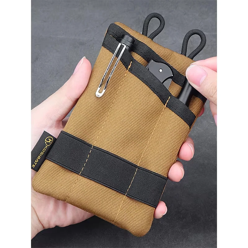 전술 EDC 가방 지갑 가방 허리 가방 캠핑, 하이킹, 사냥, 낚시, 야외 동전 지갑과 미니 허리 가방 카드 키