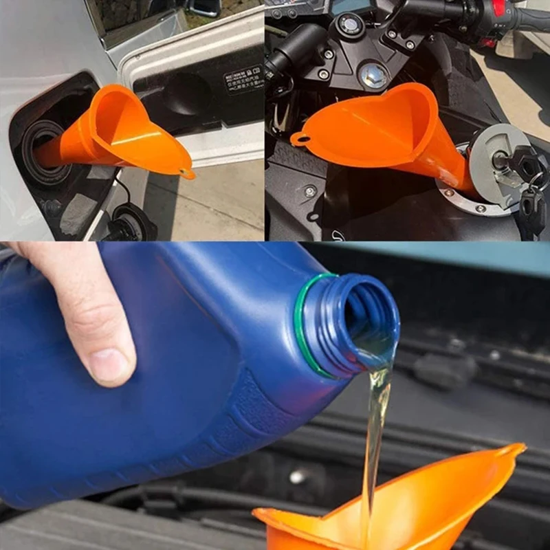 รถปากยาวช่องทางน้ํามัน Anti-Splash น้ํามันเบนซินการใช้บรรจุเครื่องมือเครื่องยนต์ช่องทางรถจักรยานยนต์เติมน้ํามันรถอุปกรณ์เสริม