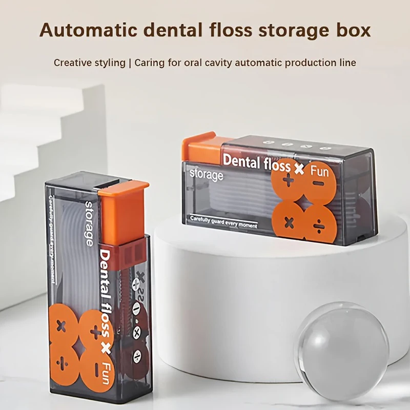 Automatische Tandzijde Opbergdoos Pop-Up Tandzijde Dispenser Met 10 Stuks Floss Tandheelkundige Mondhygiëne Zorg Draagbare