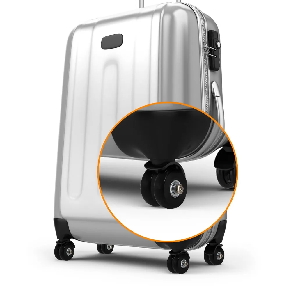 Leise Kofferräder, Gummi-Trolley, Gepäckrollen, hochwertiges, langlebiges Reisetaschenrad, Reparaturzubehör für leises Rollen