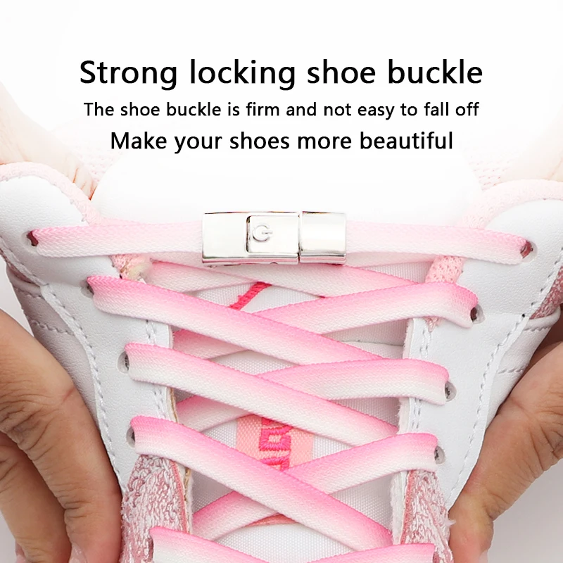 ใหม่ที่มีสีสัน Shoelaces กดหัวเข็มขัดโลหะเชือกผูกรองเท้าคลิปกดล็อคเด็กผู้ใหญ่รองเท้า AF1 รองเท้าผ้าใบชุดโลหะ Laces TIP