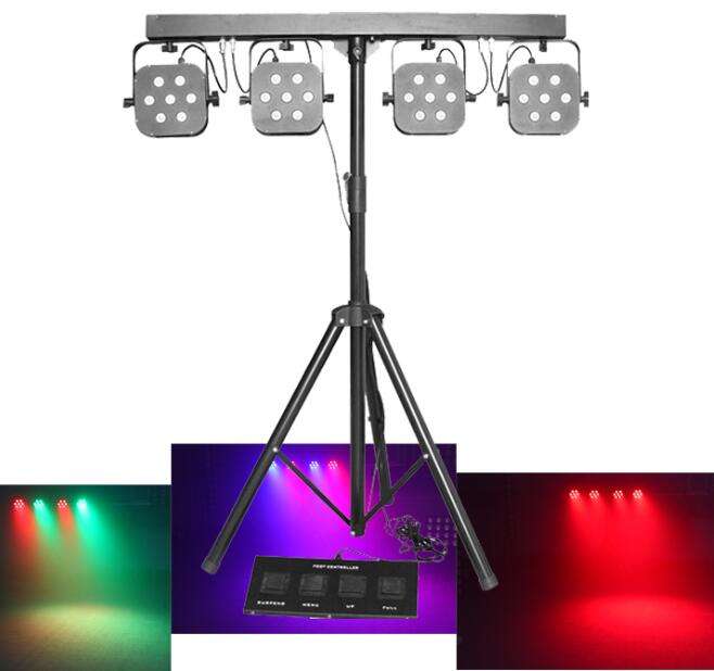 Оборудование для дискотеки Dj 7x3w RGBW 4 в 1, светодиодное сценическое освещение Par Bar